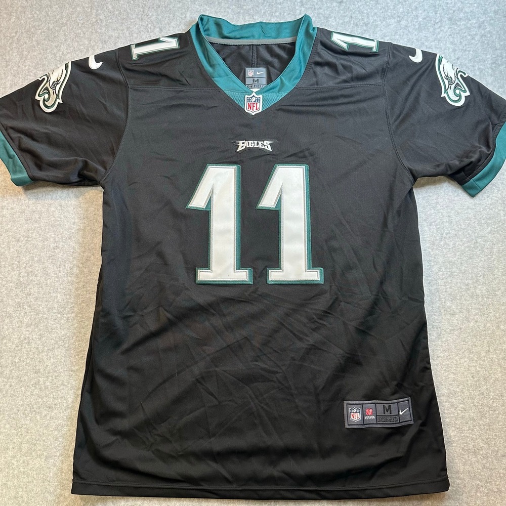 Nike Philadelphia Eagles Carson Wentz 11 On Field Jersey Black Mens Medium